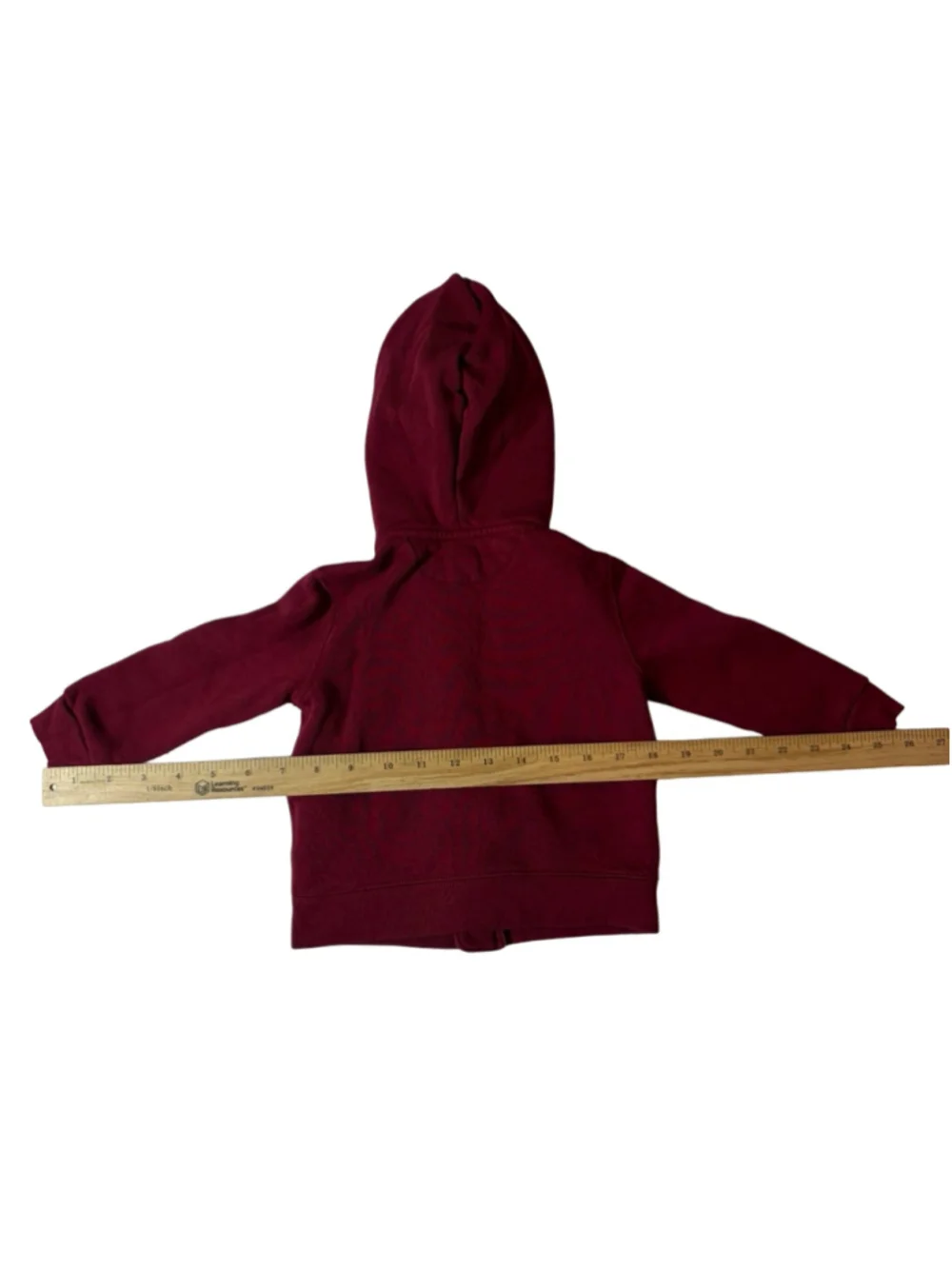 Ralph Lauren Baby Burgundy Full Zip Hoodie Plaid Lined 18M Pony Logo